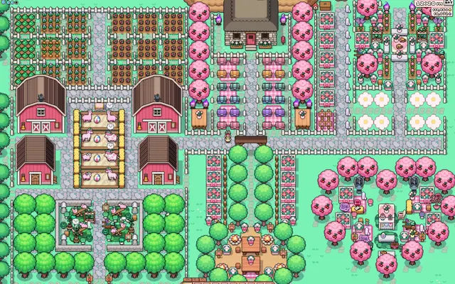 Finished Farm Layout by bubblefishyu on Reddit